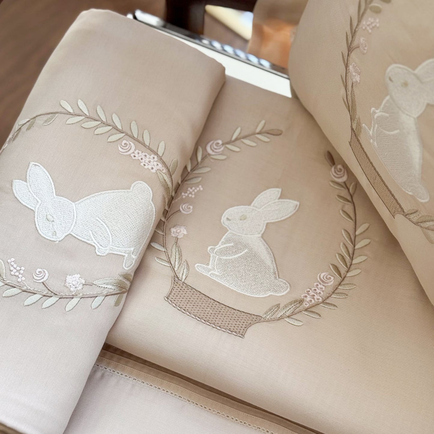 Tavşan Bebek Pike Nevresim Seti