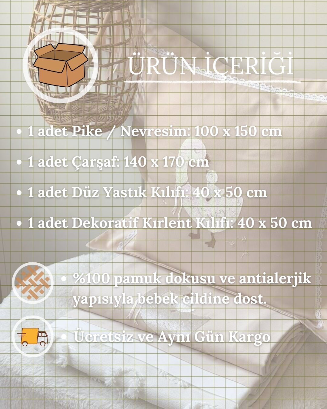 Kaz – Bebek Pike + Nevresim Seti