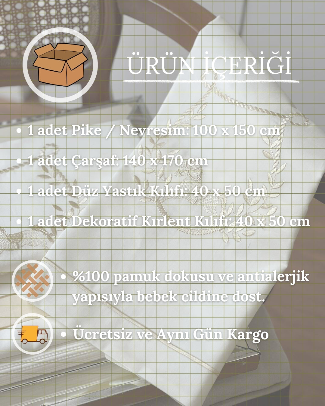 Atlı Karınca – Bebek Pike + Nevresim Seti