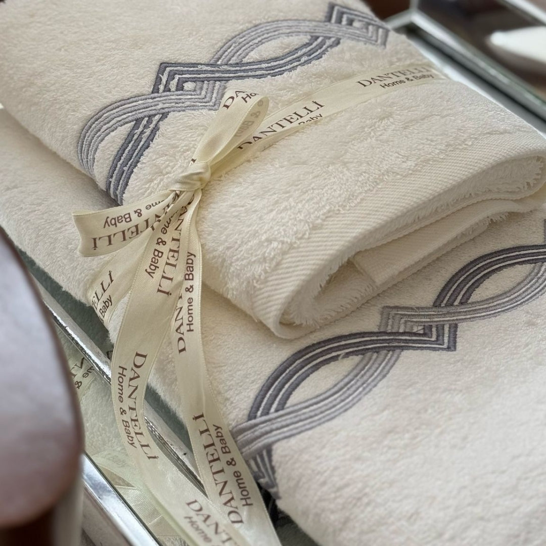 Ekru Bambu 2’li Havlu Seti