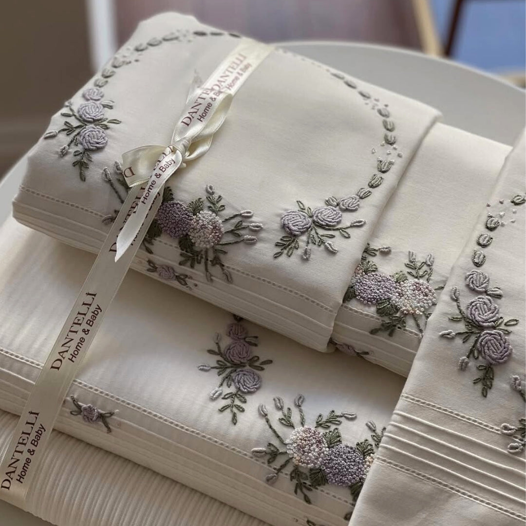 Ortanca Çift Kişilik – 7 Parça Nevresim + Pike Set